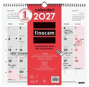 CALENDARI 2027 FINOCAM L PARET ESCRIURE | 8422952420828 | 780090027 | Llibreria La Gralla | Llibreria online de Granollers