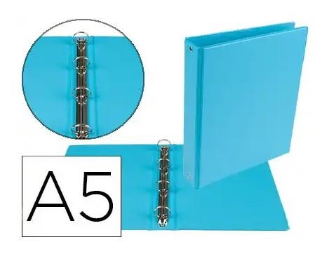 CARPETA 4 ANELLES 40 1/4 PLASTIC BLAU CLAR | 8435055007902 | 77195 | Llibreria La Gralla | Librería online de Granollers