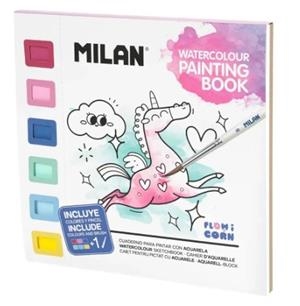QUADERN MILAN PINTAR AQUAREL·LA FLOWICORN 15F 230GR AMB PINZELL I PINTURA | 8411574116905 | 5721AL16FLW | Llibreria La Gralla | Librería online de Granollers