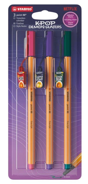 SET RETOLADOR STABILO PEN 88 KPOP DEMON HUNTERS 3 UN | 4006381632393 | 88/3-03 | Llibreria La Gralla | Librería online de Granollers