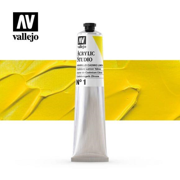 ACRÍLIC STUDIO VALLEJO 58ML 22-GROC CADMI FOSC | 8429551210225 | Llibreria La Gralla | Librería online de Granollers
