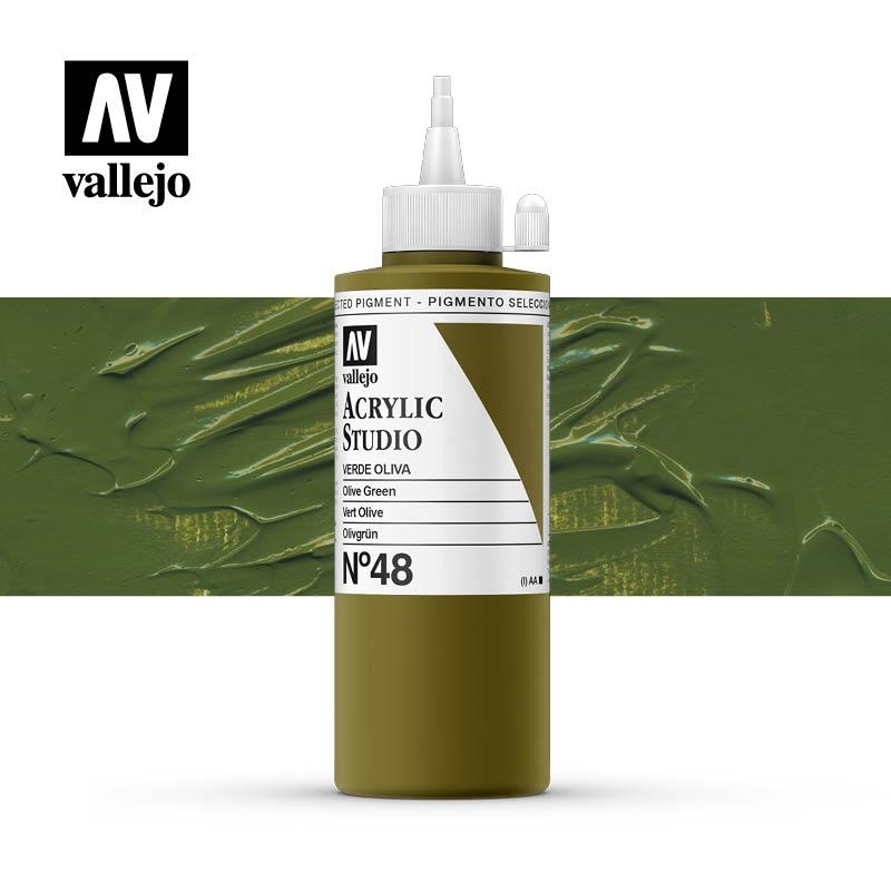 ACRÍLIC STUDIO VALLEJO 200ML 48- VERD OLIVA | 8429551220484 | 22048 | Llibreria La Gralla | Librería online de Granollers