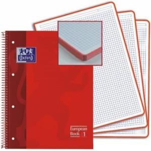 LLIBRETA A4 OXFORD EUROPEAN BOOK 1 VERMELL 90 GR | 8412771082994 | 100430198 | Llibreria La Gralla | Llibreria online de Granollers