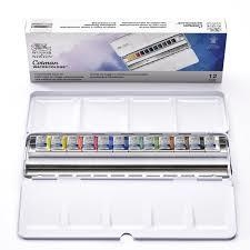 CAIXA AQUAREL.LES COTMAN 12 PASTILLES METALICA | 094376936704 | 094376936704 | Llibreria La Gralla | Llibreria online de Granollers
