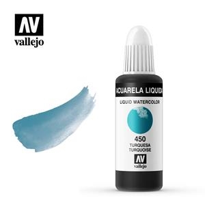 AQUAREL. LÍQUIDA VALLEJO 32ML 450-TURQUESA | VAL334501 | 334501 | Llibreria La Gralla | Librería online de Granollers