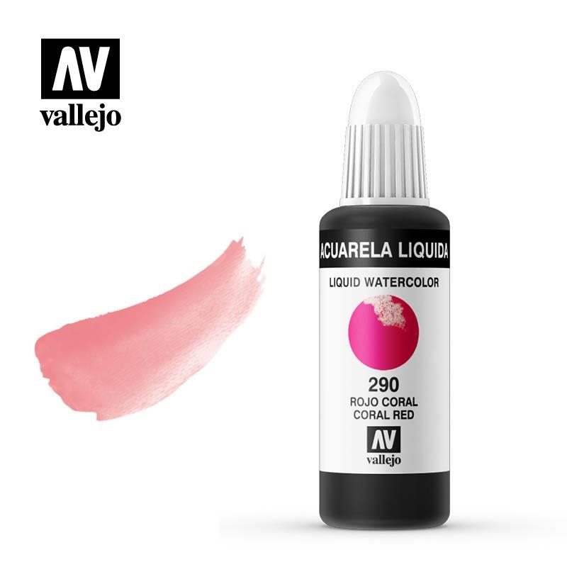 AQUAREL. LÍQUIDA VALLEJO 32ML 290-VERMELL CORAL | VAL332903 | 332903 | Llibreria La Gralla | Librería online de Granollers