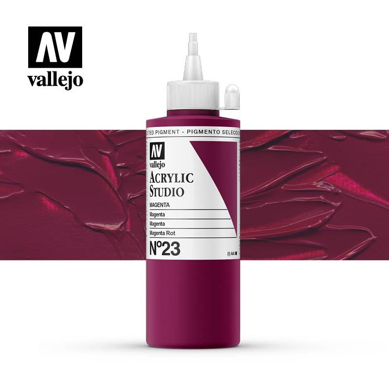 ACRILIC STUDIO VALLEJO 200ML 23-MAGENTA | VAL220232 | 220232 | Llibreria La Gralla | Librería online de Granollers
